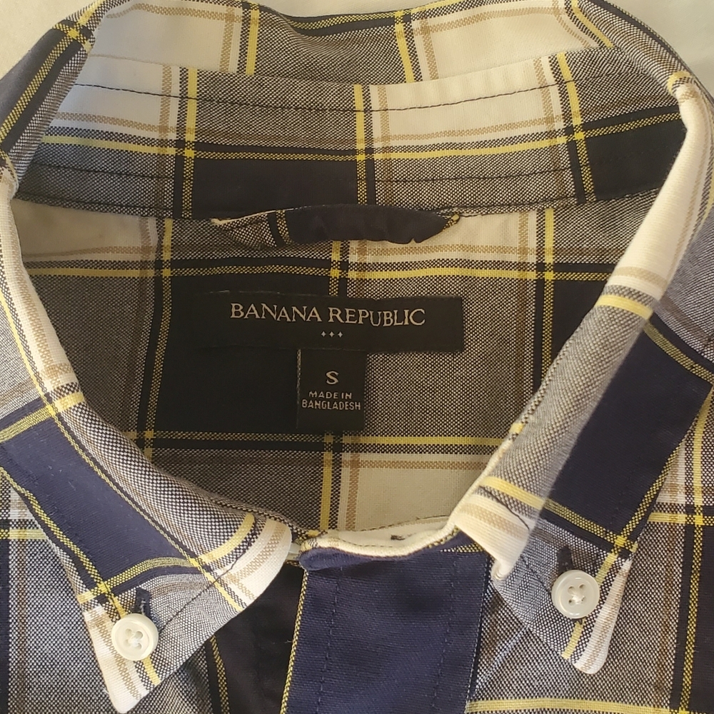 Banana Republic long sleeve plaid shirt, sz Small